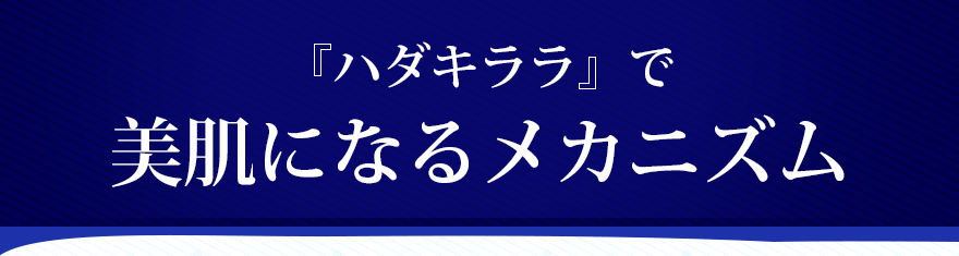 『ハダキララ』で美肌になるメカニズム
