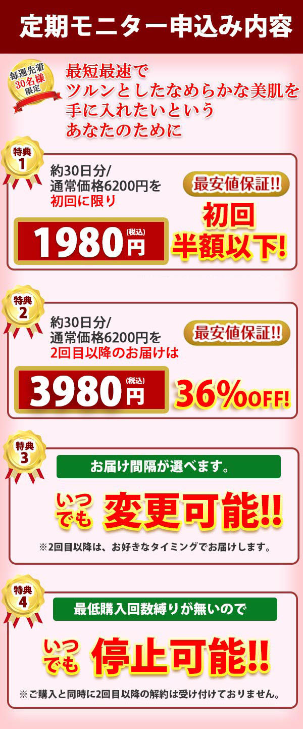 5大特典を最後にもう一度表示する。
